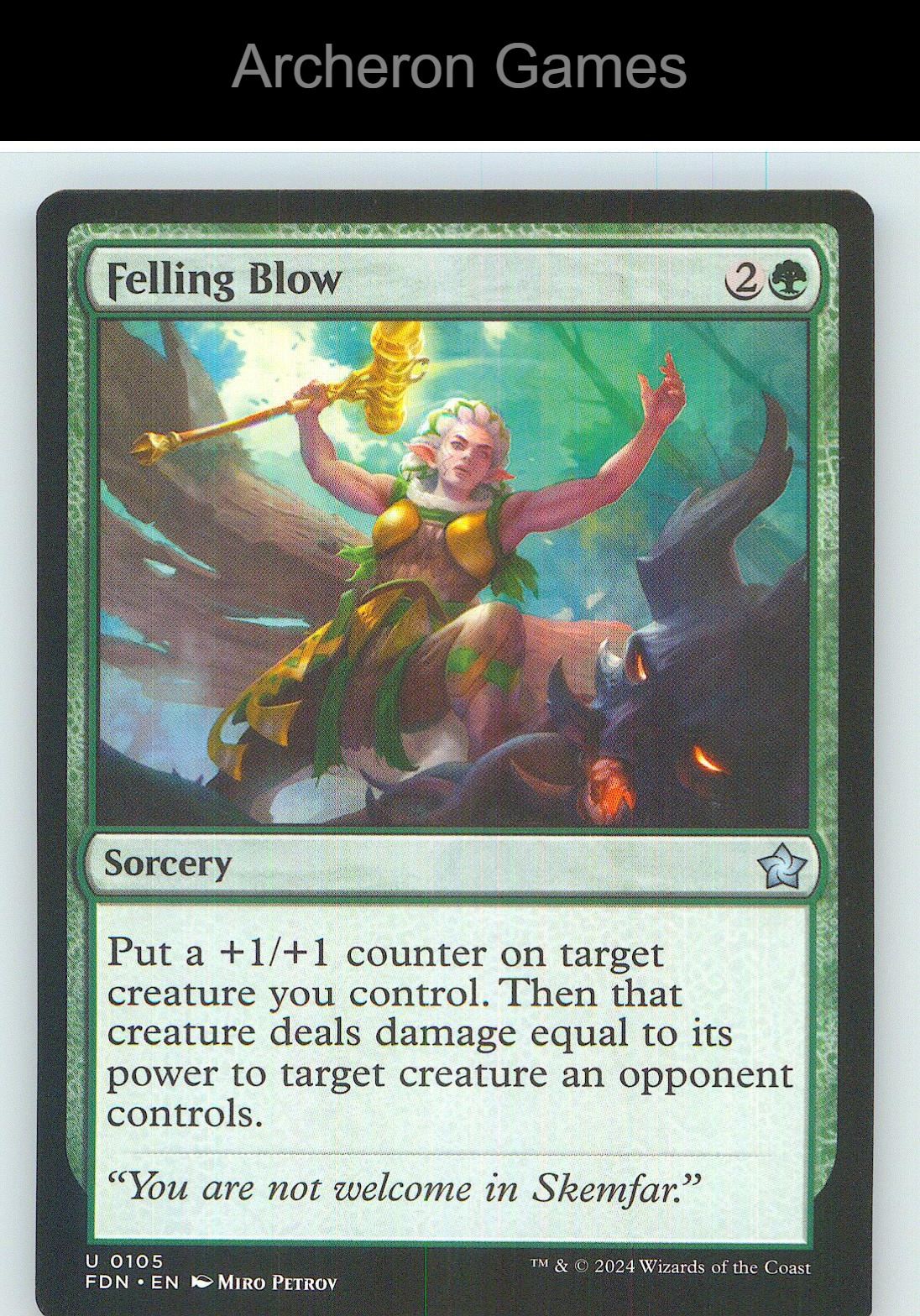 Felling Blow FDN 105 UC MTG Card NM/EX+