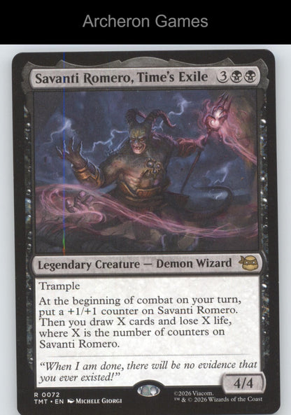 Savanti Romero, Time's Exile TMT 0072 R MTG Card Teenage Mutant Ninja Turtles
