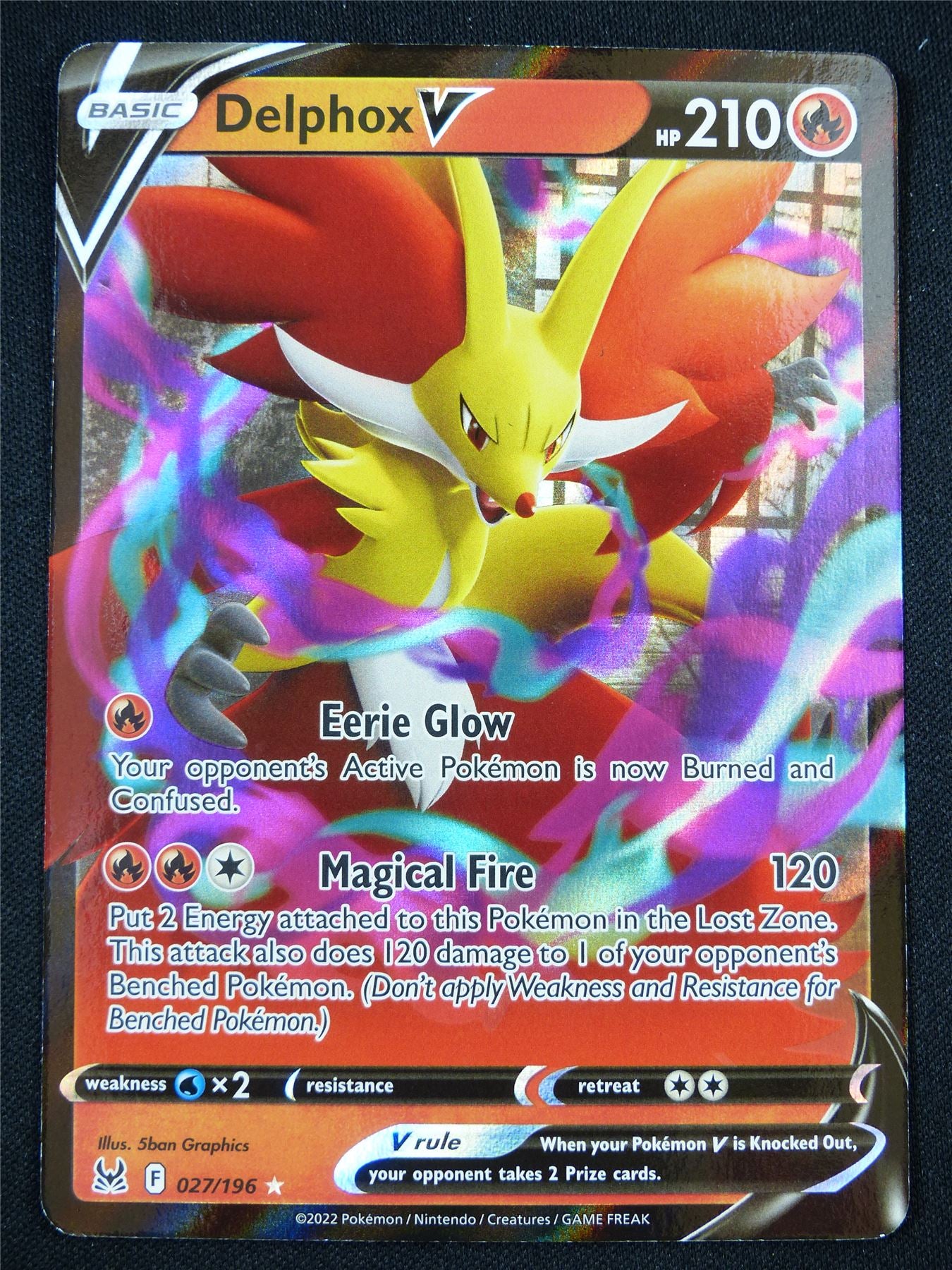 Delphox V 027/196 Holo - Pokemon Card #CX