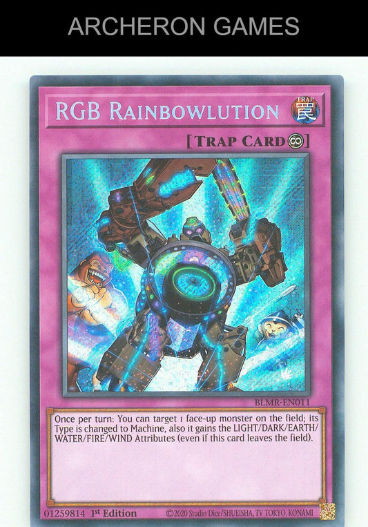 RGB Rainbowlution SEC YUGIOH Card