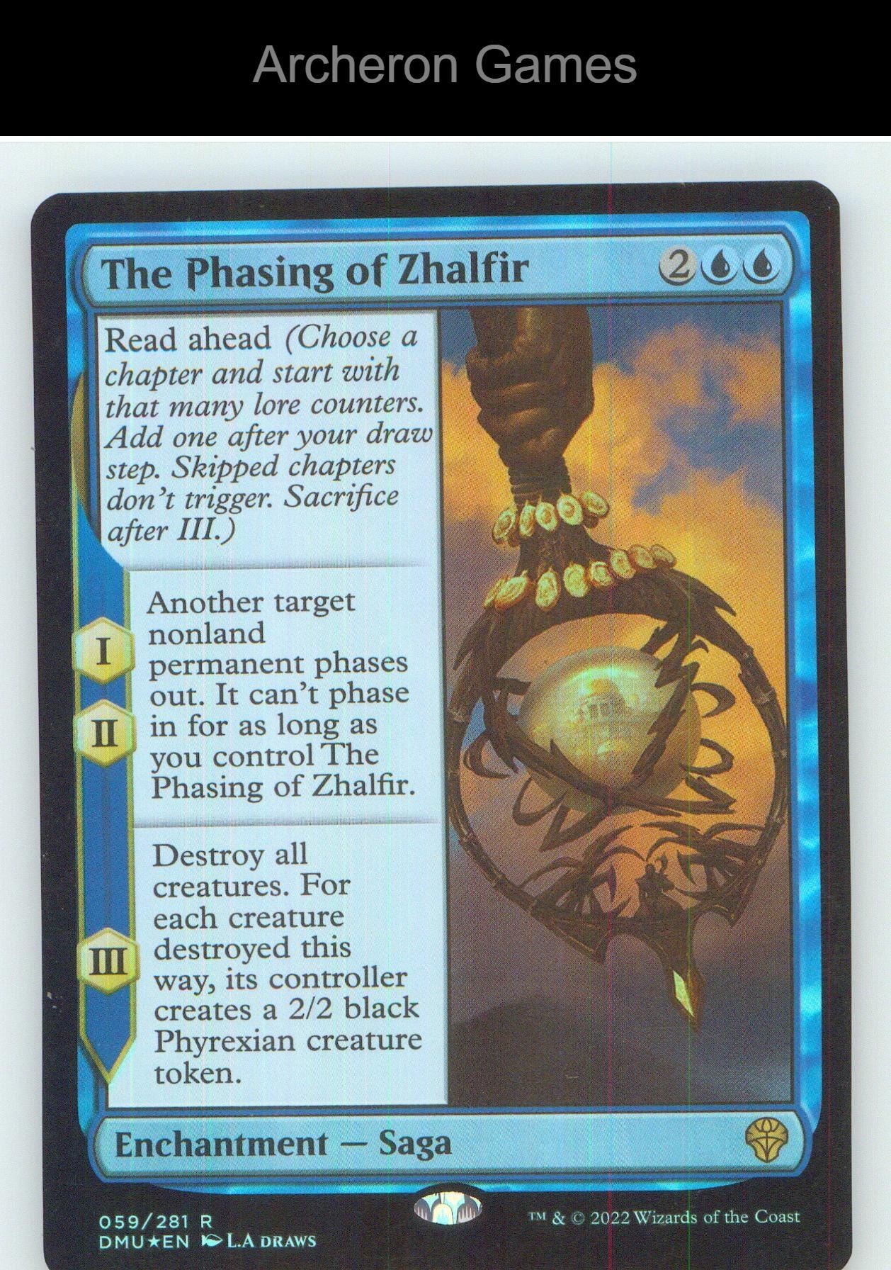 The Phasing of Zhalfir DMU 59 R MTG Card NM/EX+ Foil