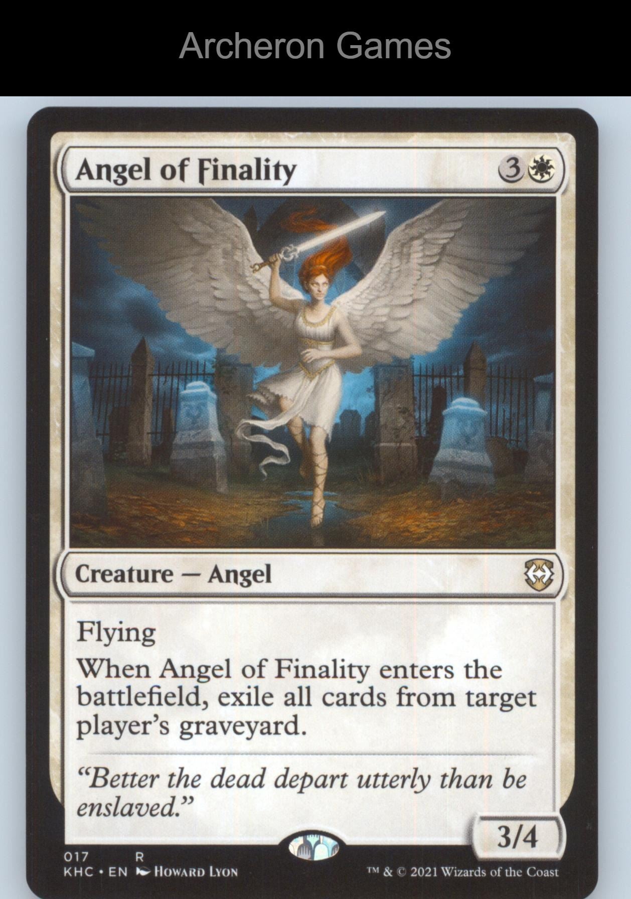 Angel of Finality 3 R MTG Card Commander Anthology