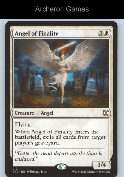 Angel of Finality 3 R MTG Card Commander Anthology