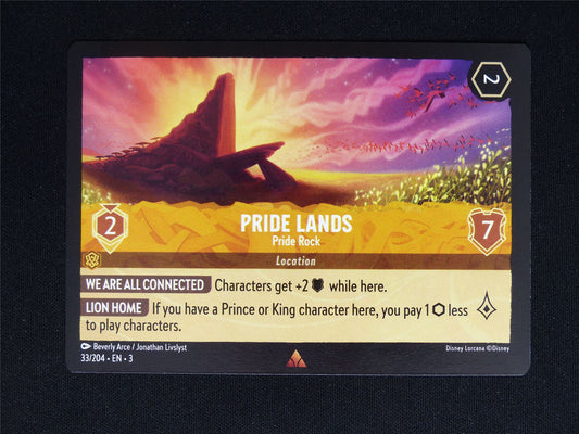 Pride Lands Pride Rock 33/204 - Lorcana Card #20D