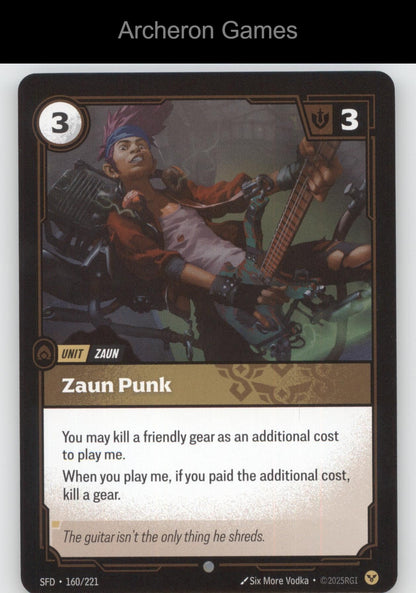 Zaun Punk SFD 160/221 C  Card Spiritforged