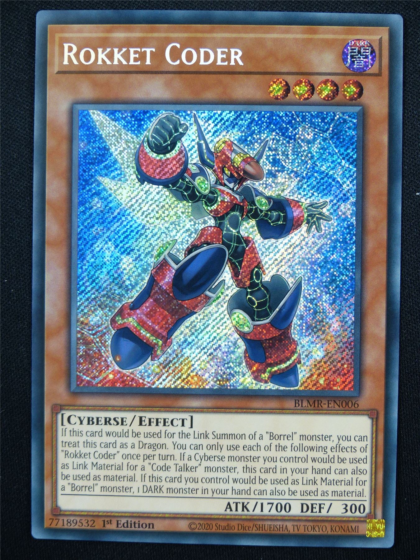 Rokket Coder BLMR Secret Rare - 1st ed Yugioh Card #4IC