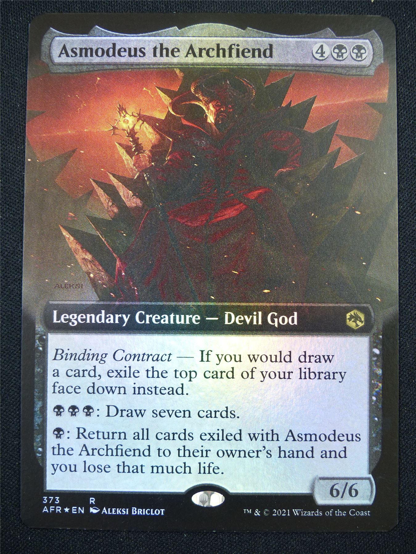 Asmodeus the Archfiend Extended Foil - AFR - Mtg Card #SR