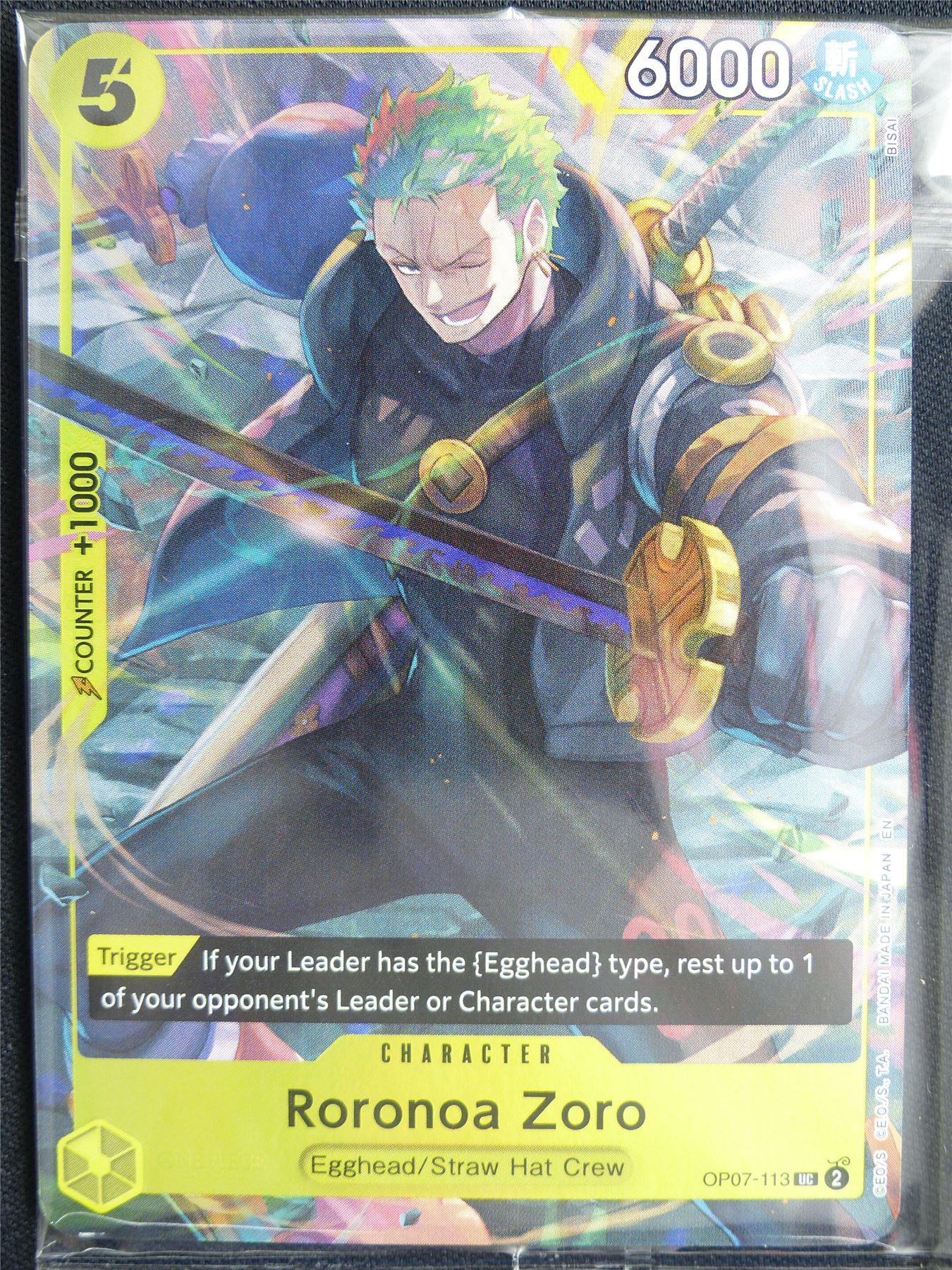 Roronoa Zoro OP07-113 UC Promo Foil - One Piece Card #5Q3