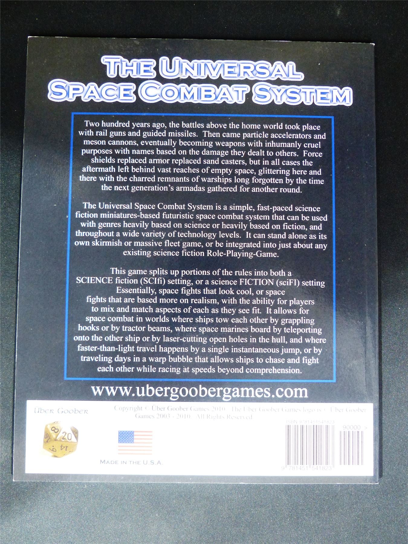 The Universal Space Combat System Miniatures Rulebook - Ubergoober Games Softback #2UI
