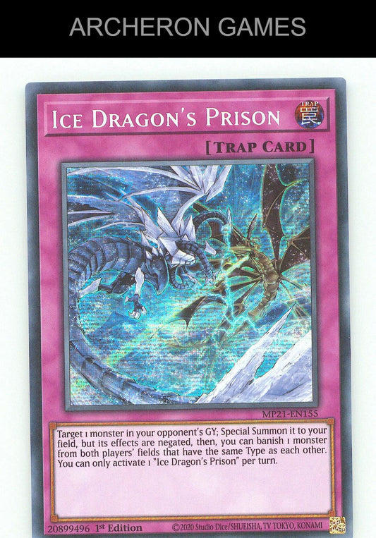 Ice Dragon's Prison SEC YUGIOH Card