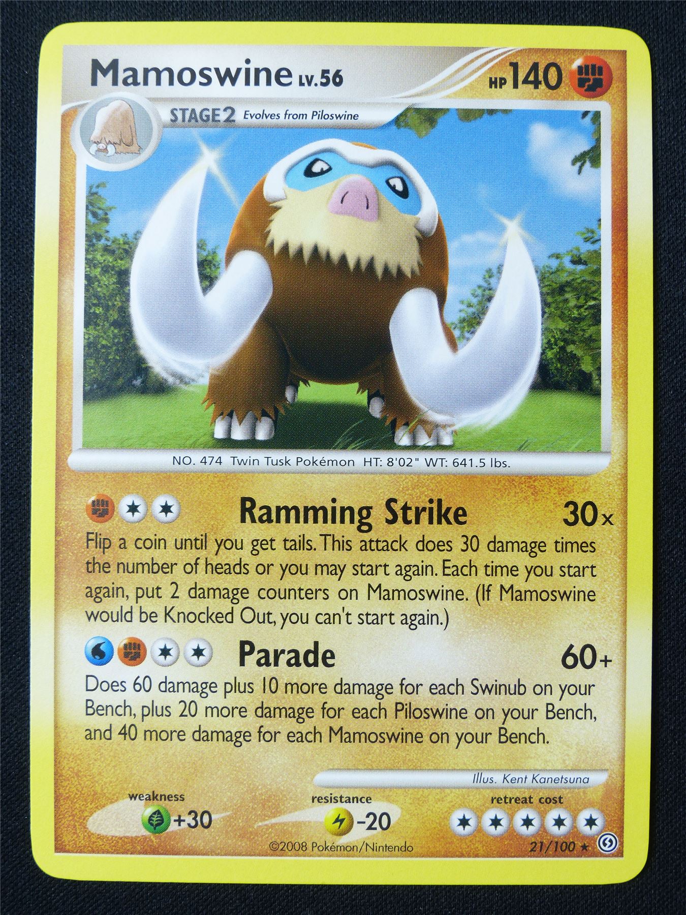 Mamoswine 21/100 - Pokemon Card #1EZ