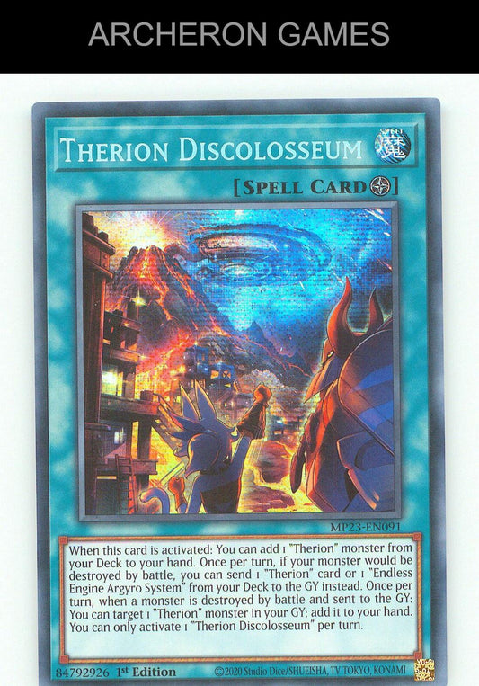 Therion Discolosseum SEC YUGIOH Card