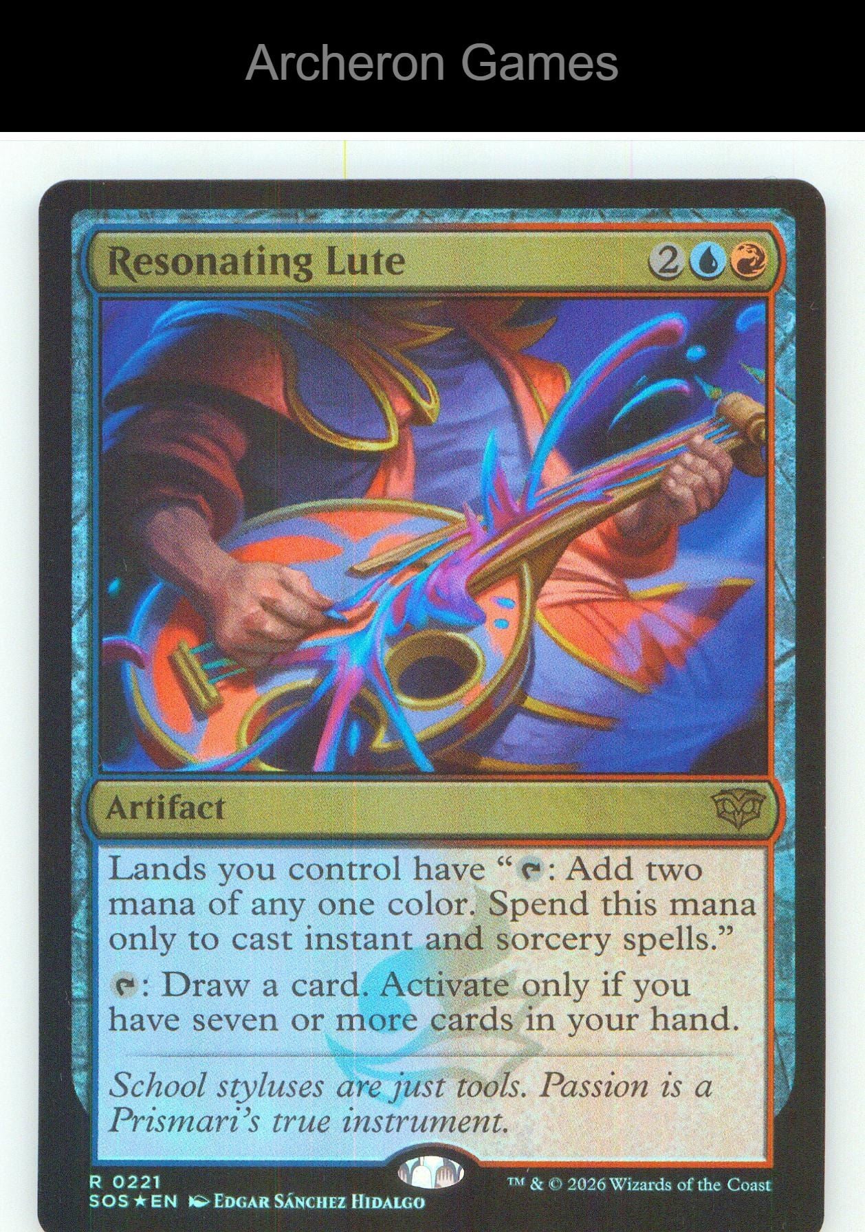 Resonating Lute SOS 221 R MTG Card NM/EX+ Foil