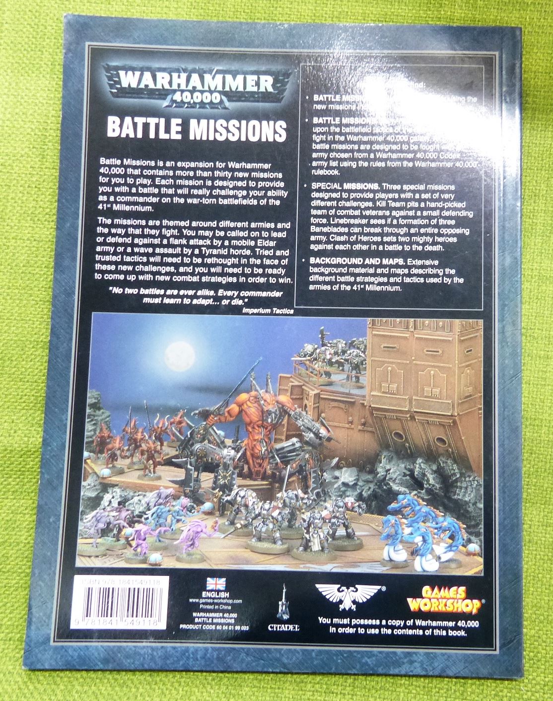 Warhammer 40K Scenarios Book - Battle Missions Softback Book 2008 - Warhammer AoS 40k #90