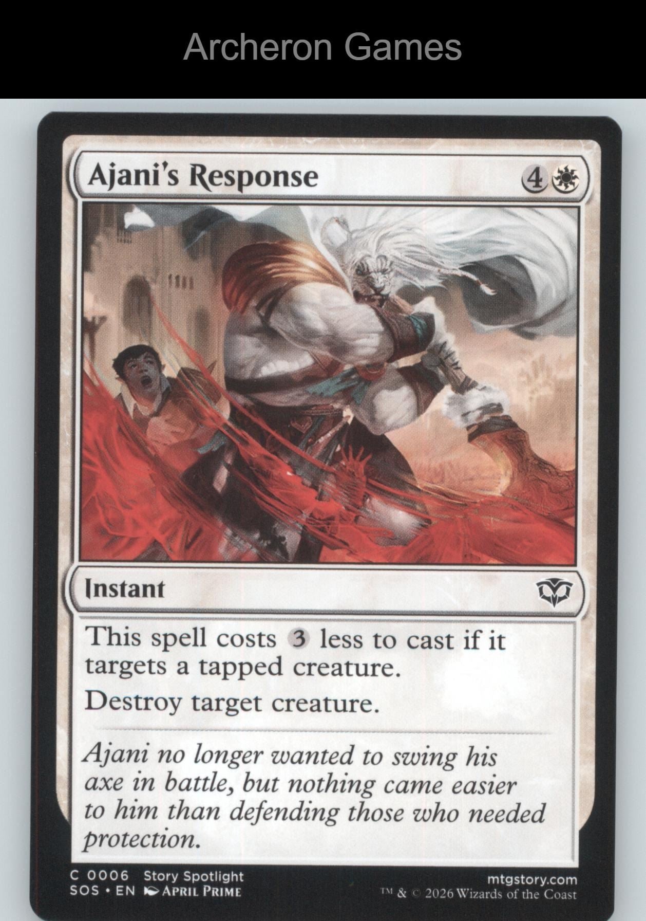 Ajani's Response SOS 6 C MTG Card Secrets of Strixhaven