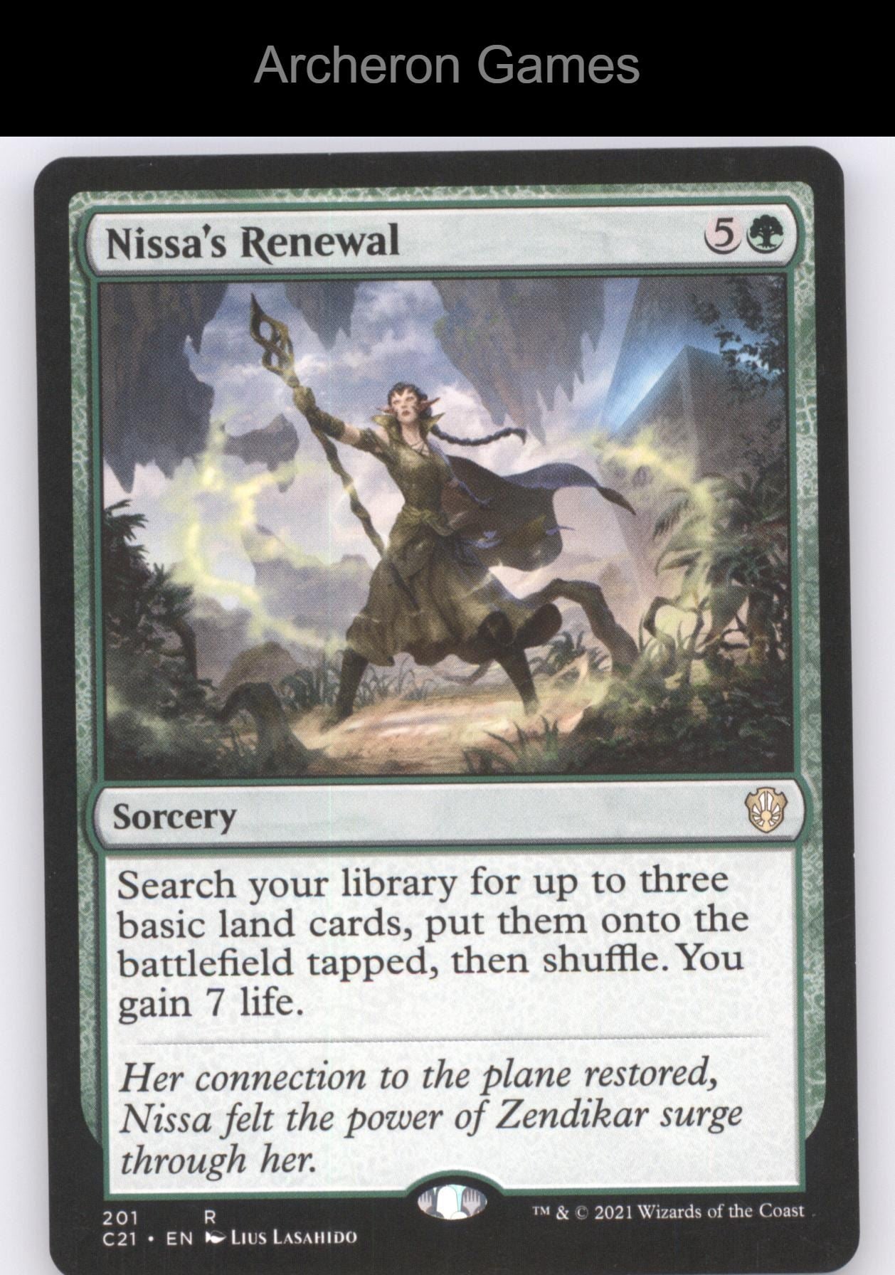 Nissa's Renewal 201 R MTG Card Commander 2021