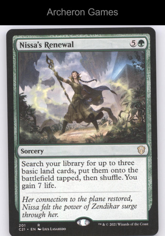 Nissa's Renewal 201 R MTG Card Commander 2021