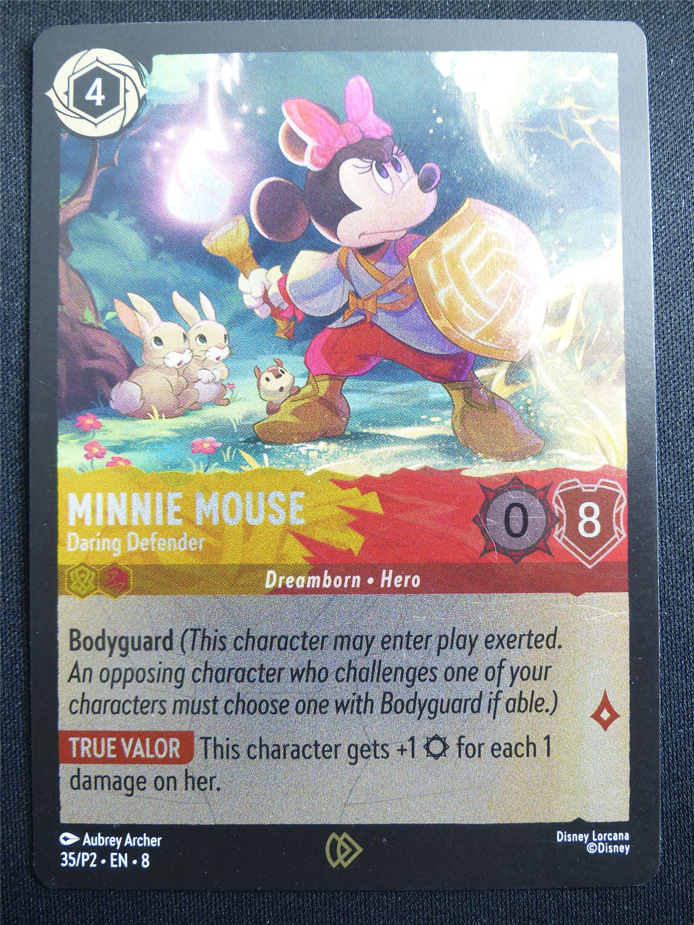 Minnie Mouse Darking Defender 35/P2 Foil - Lorcana Card #4FE