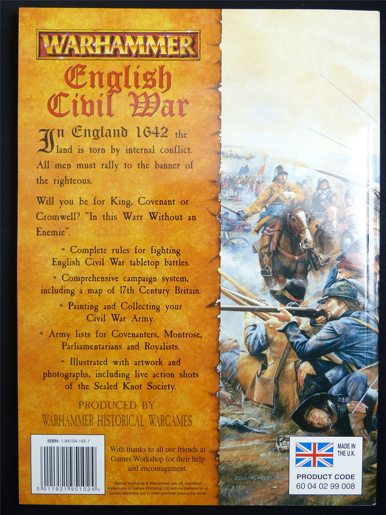 English Civil War: 17th Century Wargames Rulebook OOP - Warhammer Softback #K2