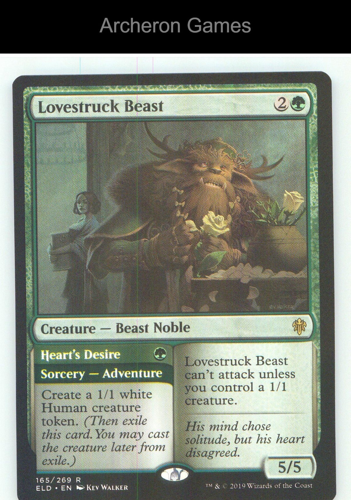 Lovestruck Beast ELD 165 R MTG Card NM/EX+