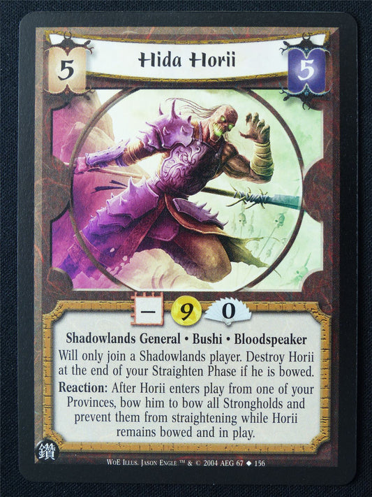 Hida Horii - WoE - Legend of the Five Rings L5R Card #ZB