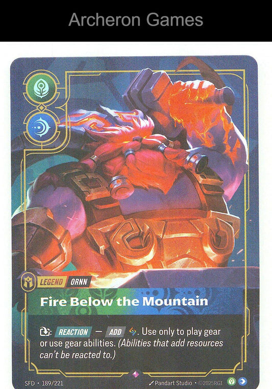 Ornn - Fire Below the Mountain SFD 189/221 R Spiritforged Riftbound Card