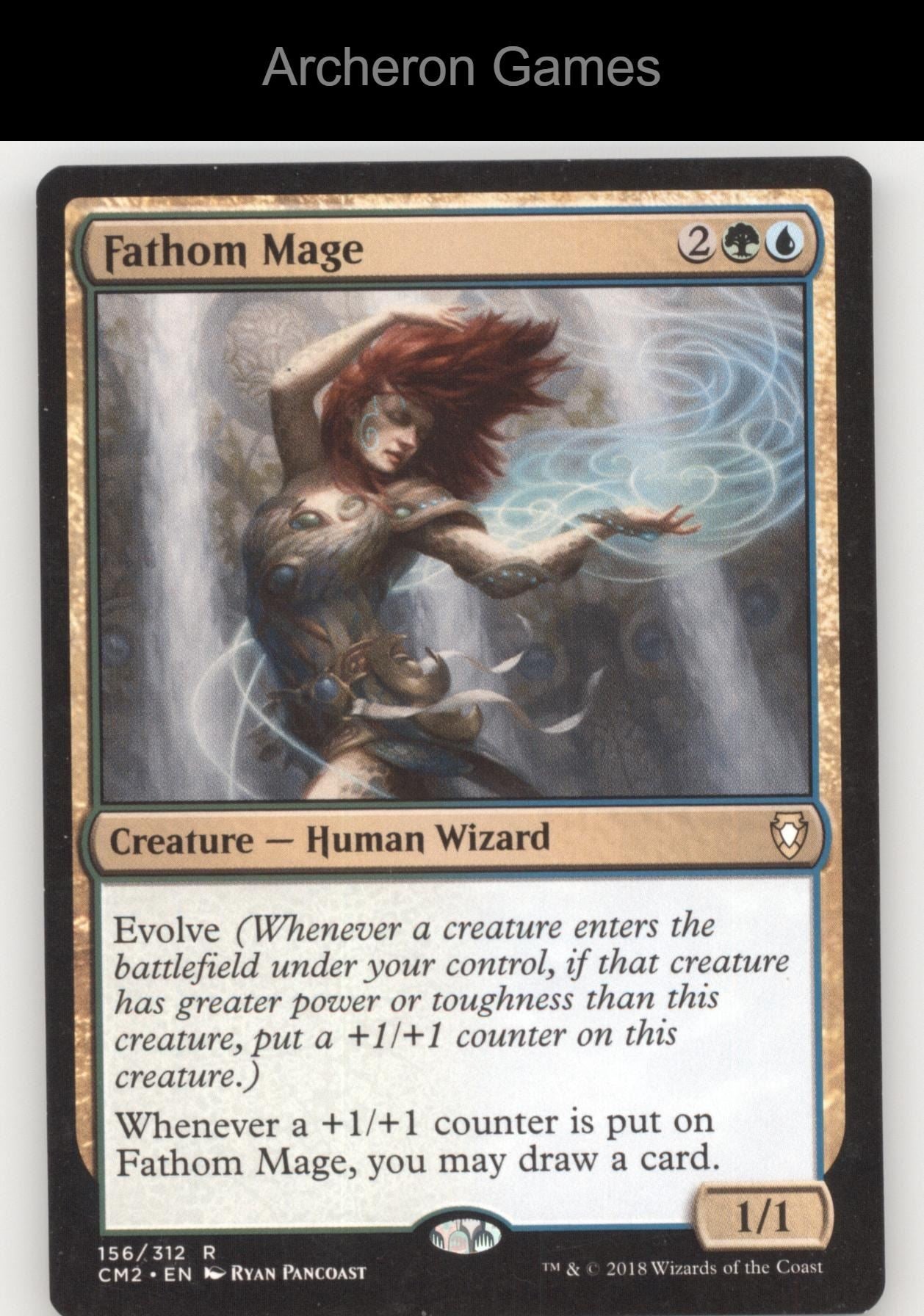 Fathom Mage 156 R MTG Card Commander Anthology Volume II