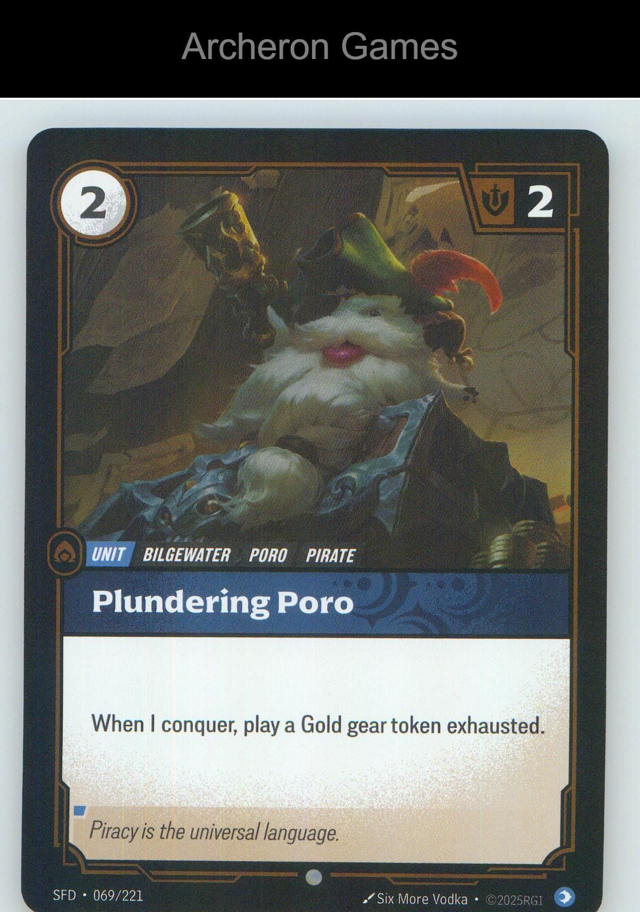 Plundering Poro SFD 069/221 C Spiritforged Riftbound Card