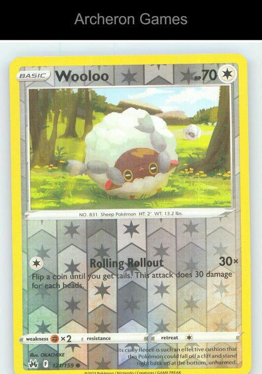 Pokemon Card Wooloo CRZ 121/159 C Crown Zenith Reverse Holo