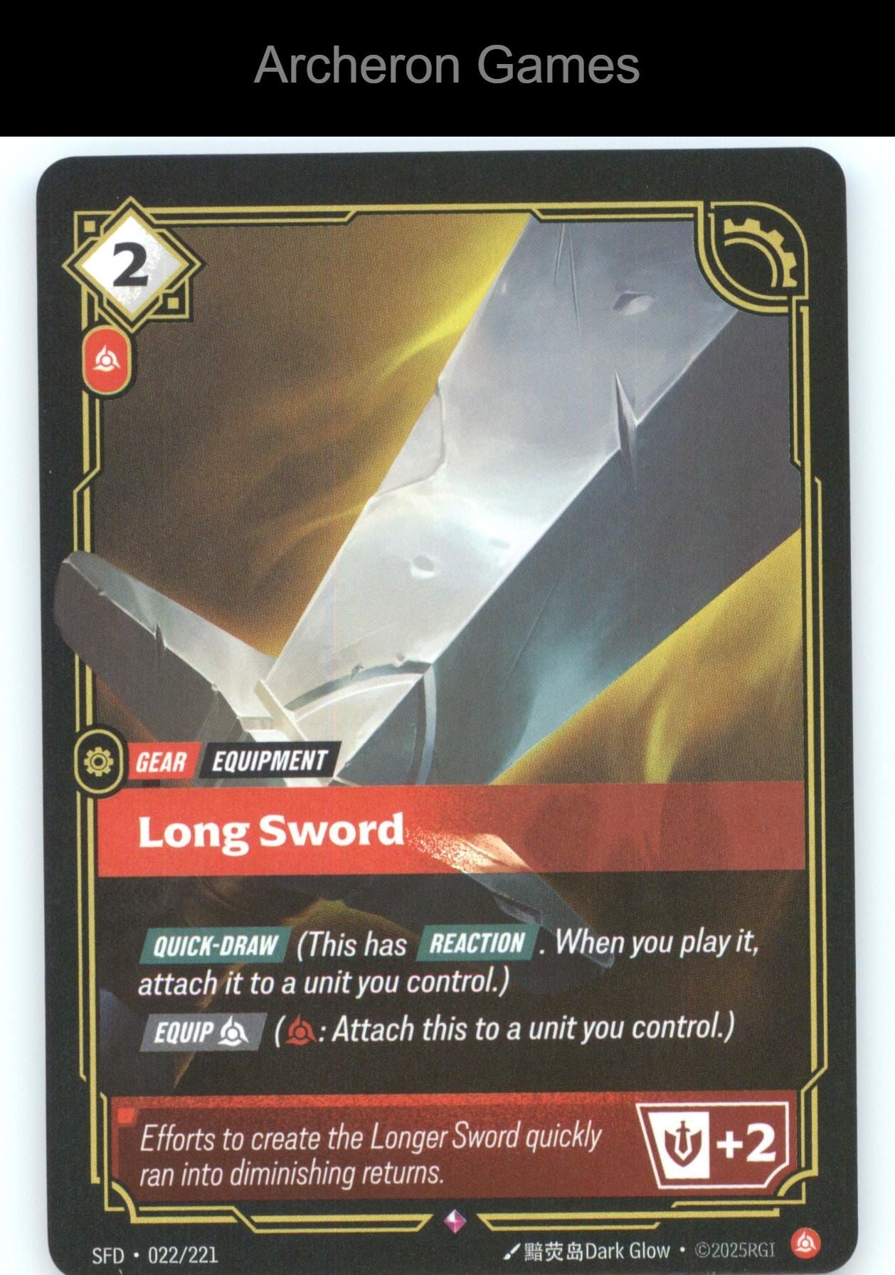 Long Sword SFD 022/221 R  Card Spiritforged