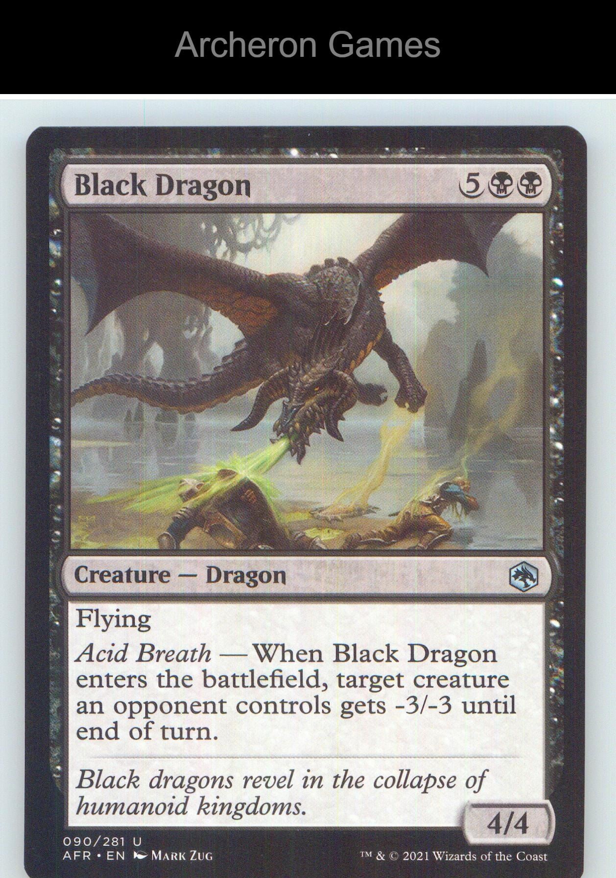Black Dragon AFR 90 UC MTG Card NM/EX+