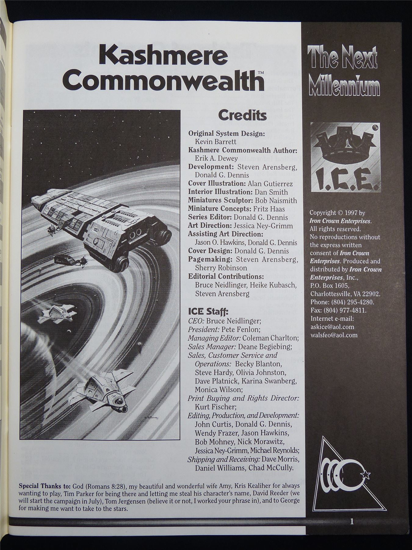 Silent Death: Kashmere Commonwealth Miniatures Sourcebook - I.C.E. Booklet #2QR