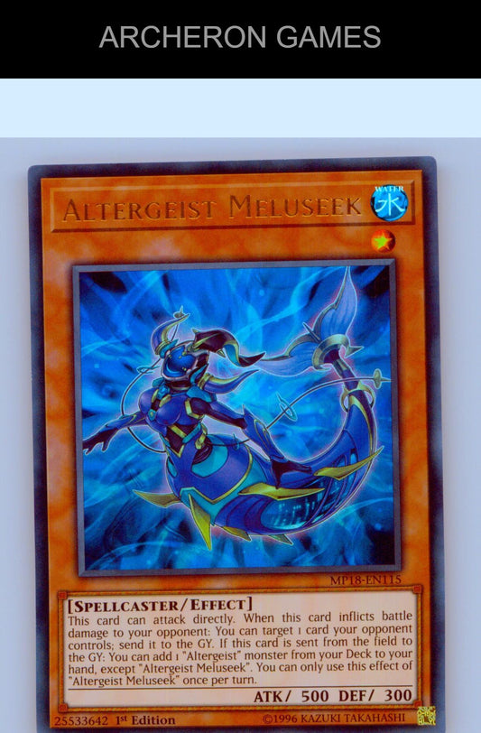 Altergeist Meluseek Ultra Rare YUGIOH Card 1st Edition