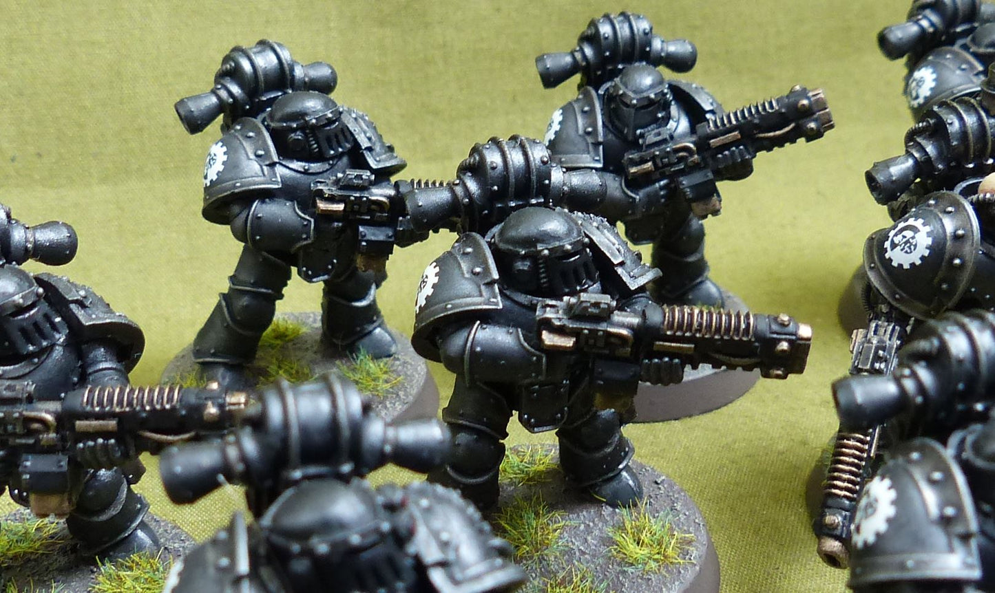 MKIII Tactical Squad set of 10 painted - Iron Hands - Warhammer Horus Heresy #2QK