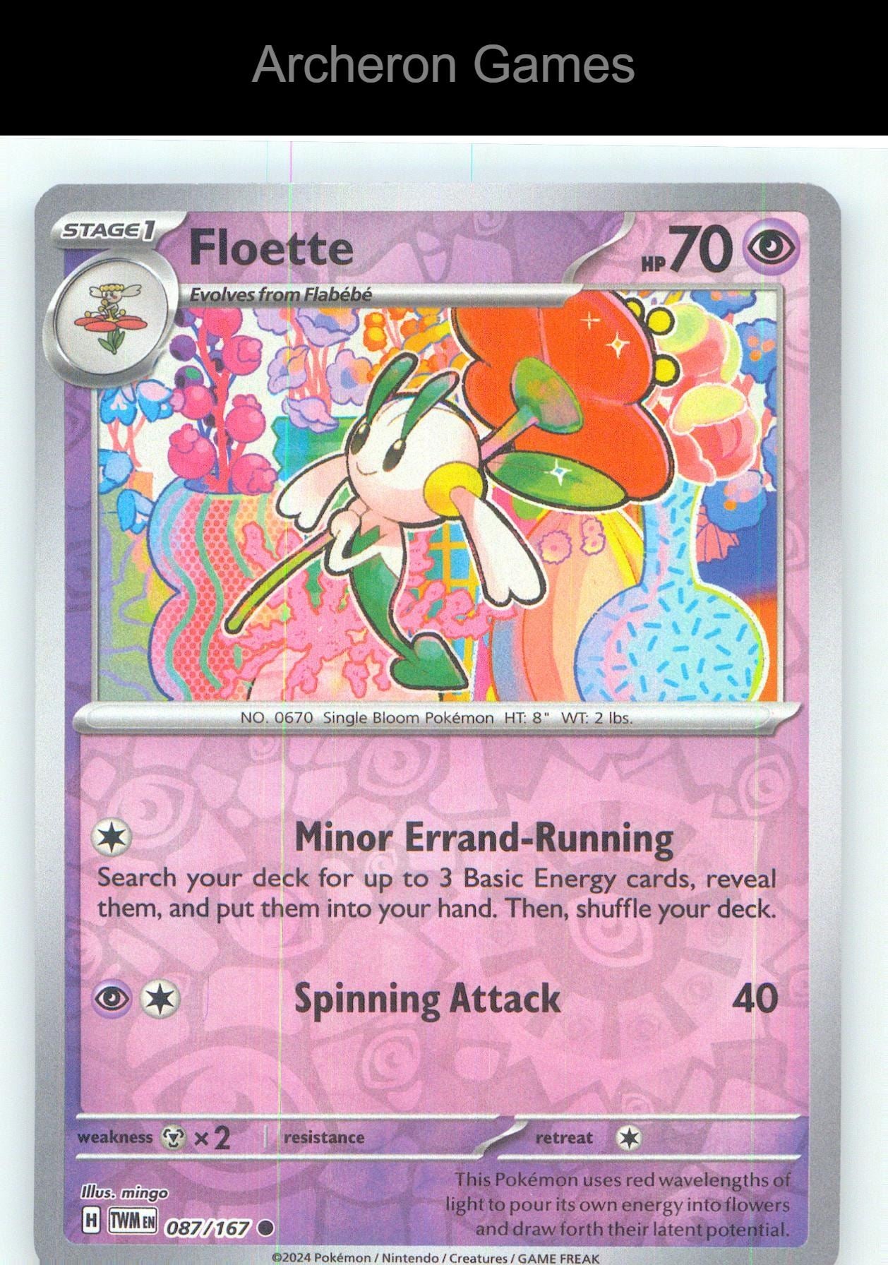 Pokemon Card Floette TWM 087/167 C Twilight Masquerade Reverse Holo