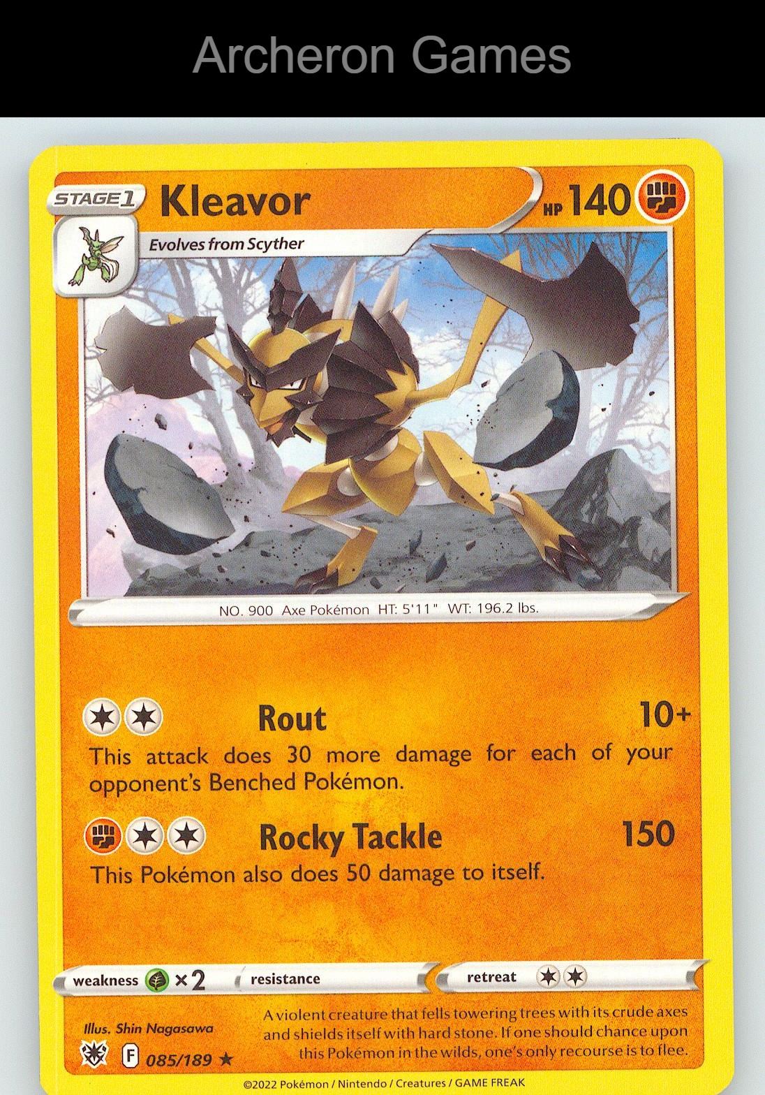 Pokemon Card Kleavor ASR 085/189 R Astral Radiance