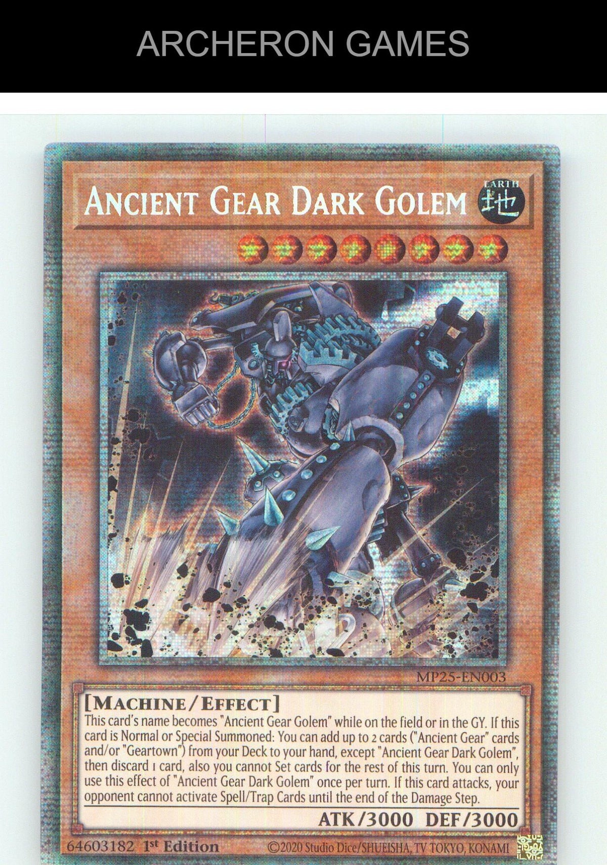 Ancient Gear Dark Golem Starlight Rare YUGIOH Card 1st Edition