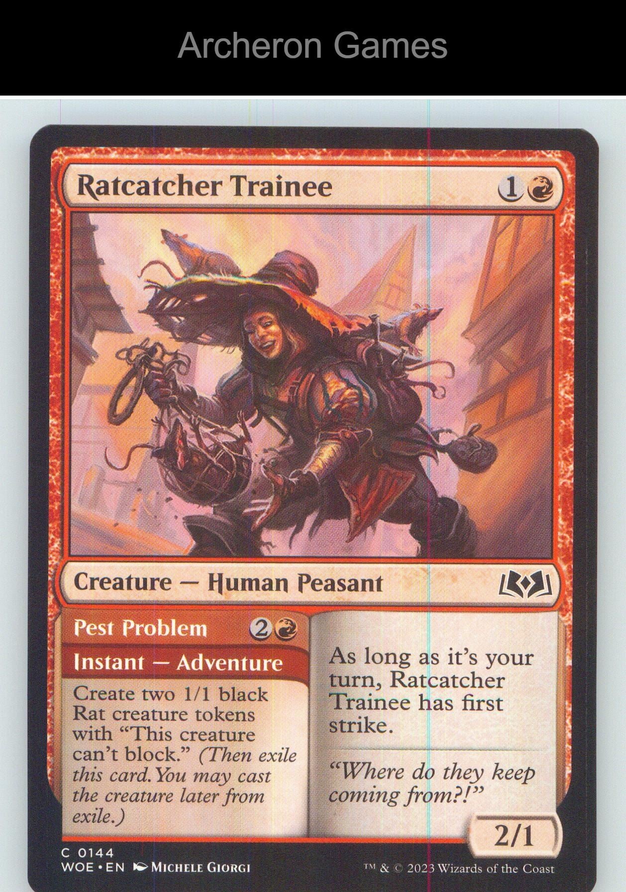 Ratcatcher Trainee WOE 144 C MTG Card NM/EX+
