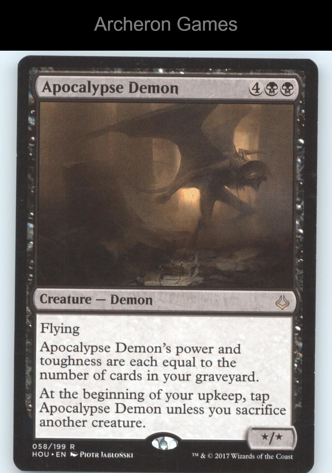 Apocalypse Demon 58 R MTG Card Hour of Devastation