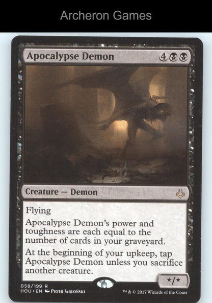 Apocalypse Demon 58 R MTG Card Hour of Devastation