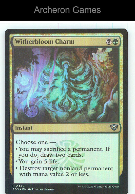 Witherbloom Charm SOS 244 UC MTG Card NM/EX+ Foil