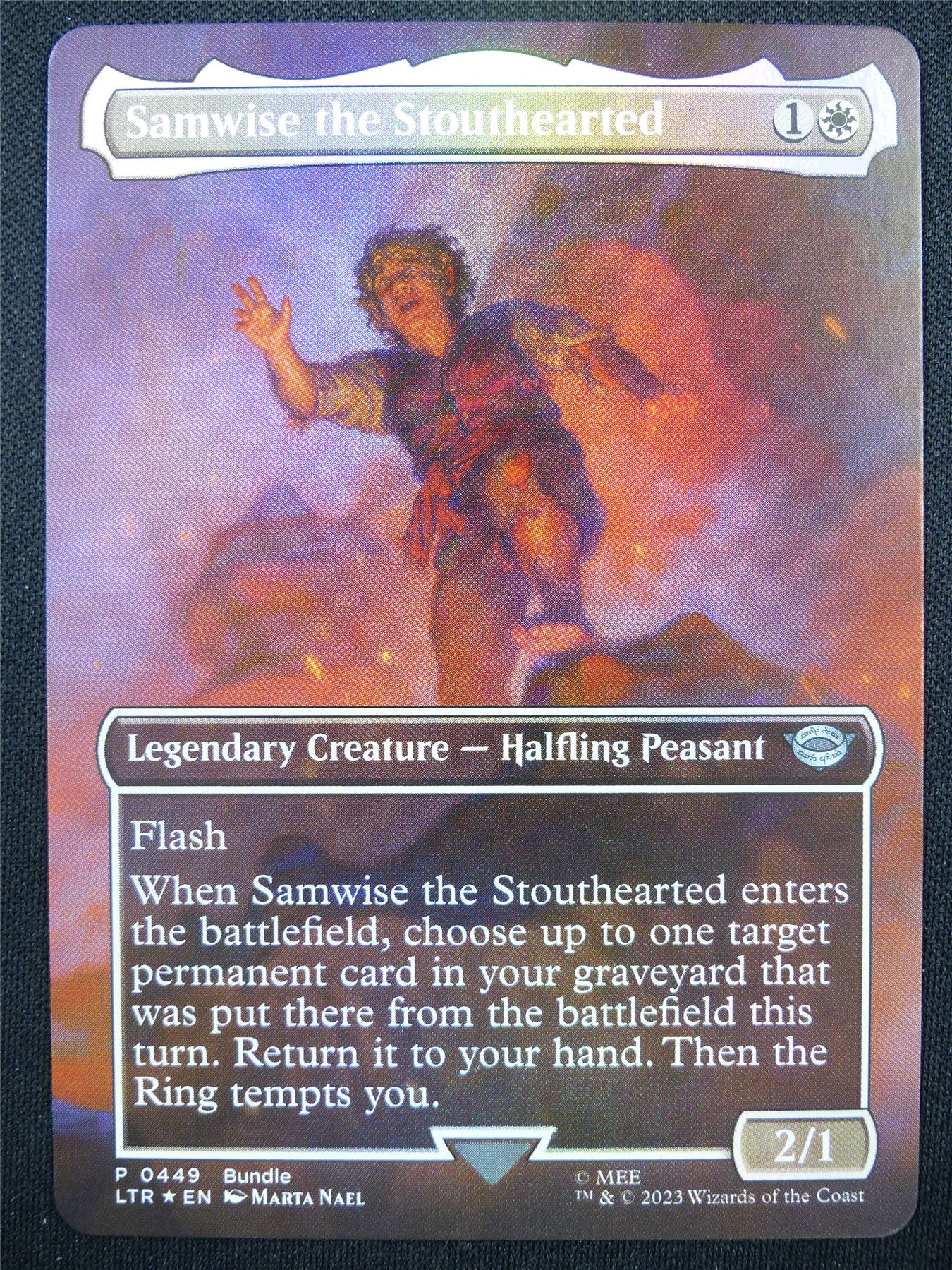 Samwise the Stouthearted Borderless Foil Promo - LTR - Mtg Card #1E6