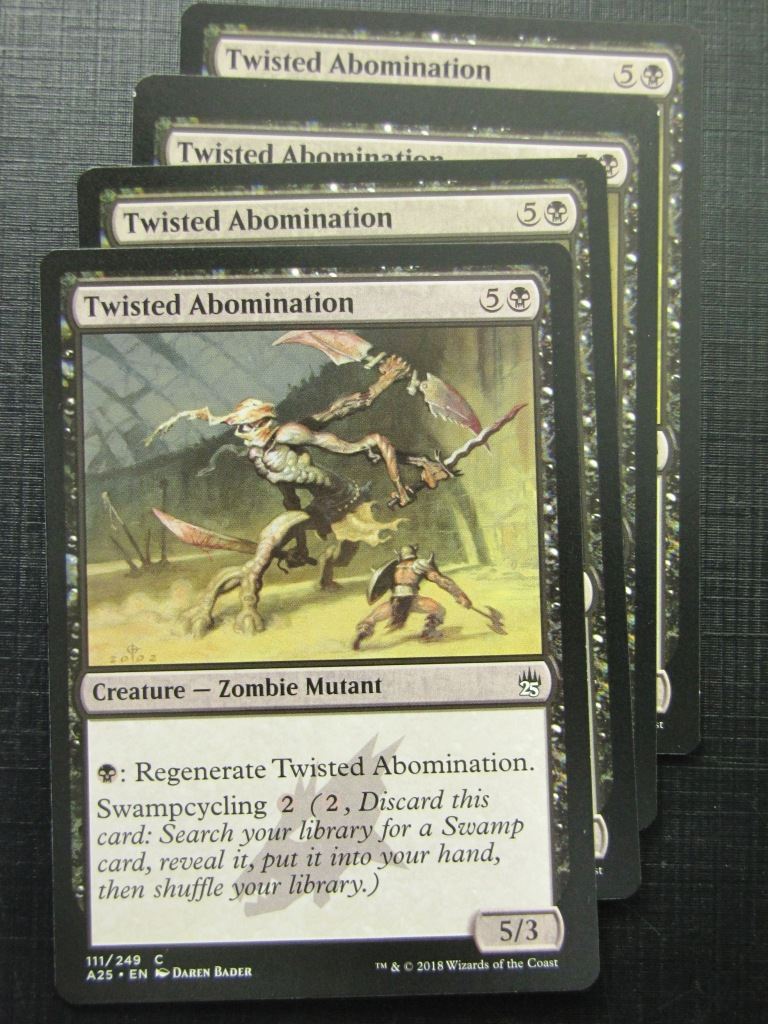 Twisted Abomination x4 - Masters 25 - Mtg Card # 10B85