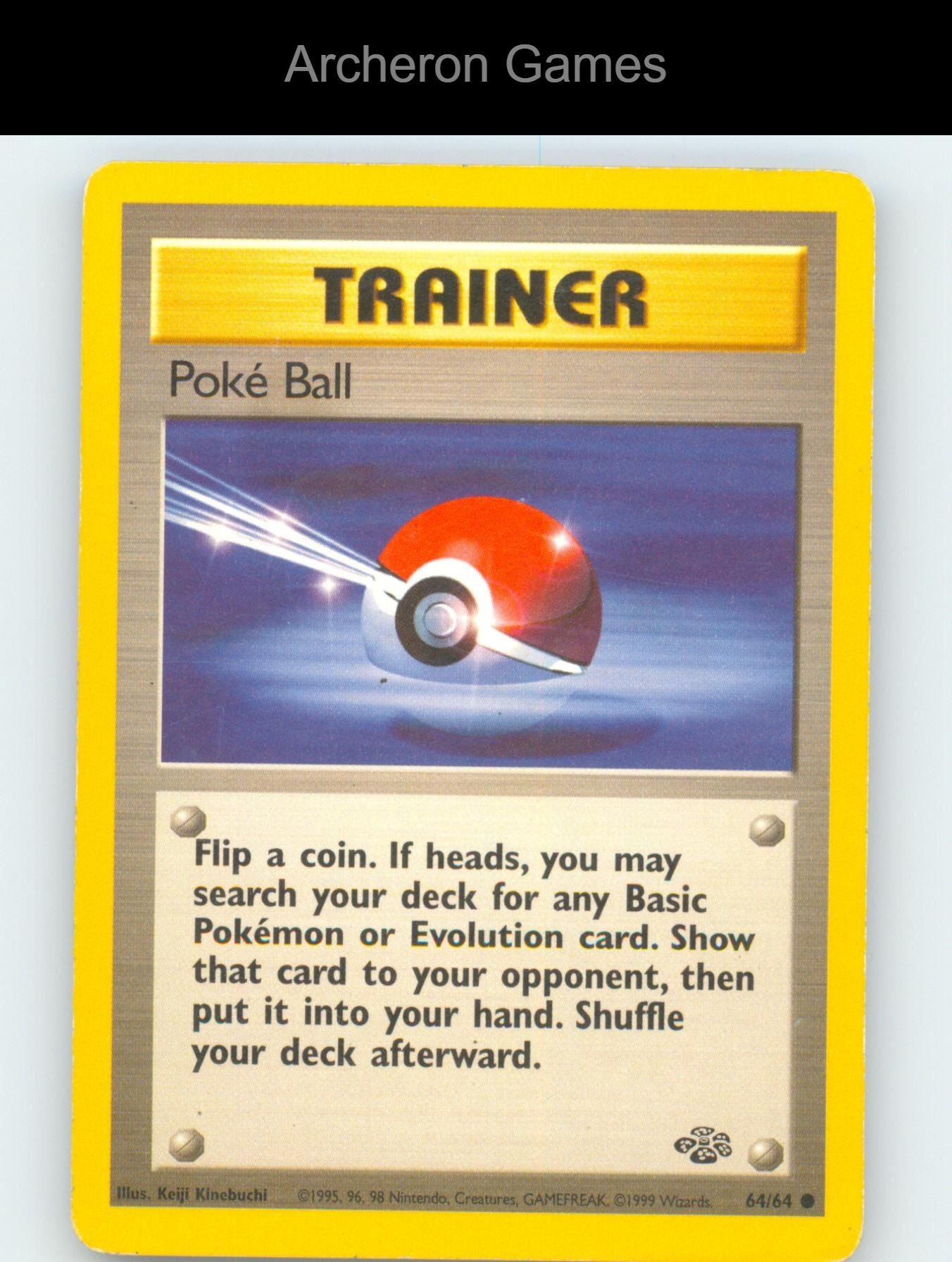 Pokemon Card Poke Ball JU 64/64 C Jungle Unlimited