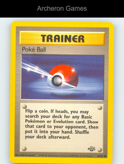 Pokemon Card Poke Ball JU 64/64 C Jungle Unlimited