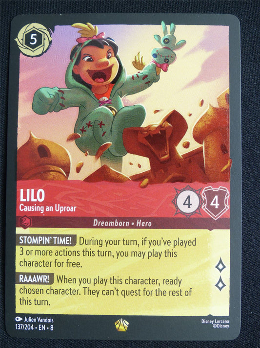Lilo Causing an Uproar 137/204 - Lorcana Card #4ZD