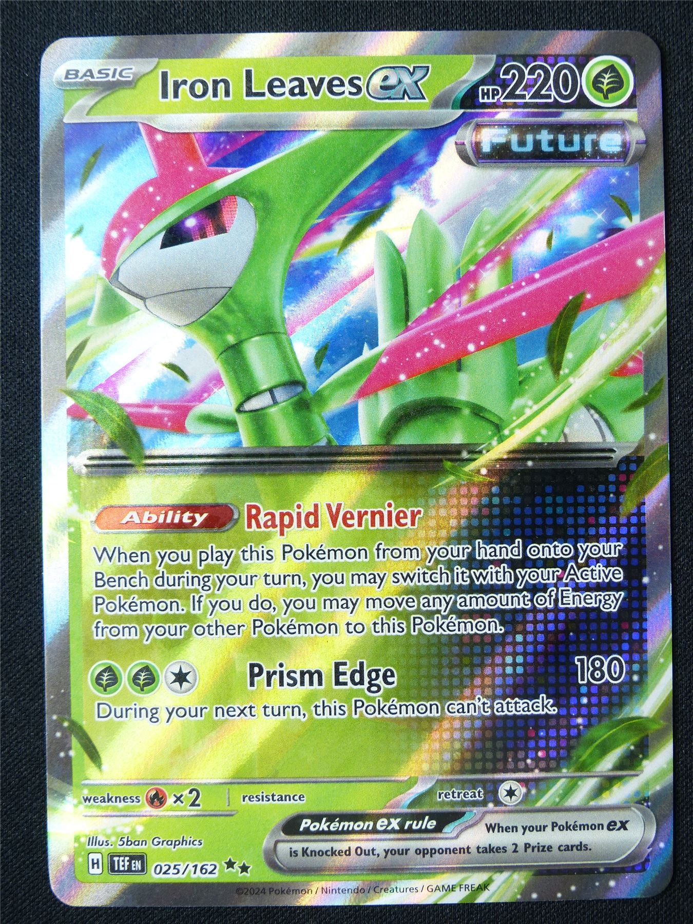 Iron Leaves EX 025/162 Holo - Pokemon Card #1FZ