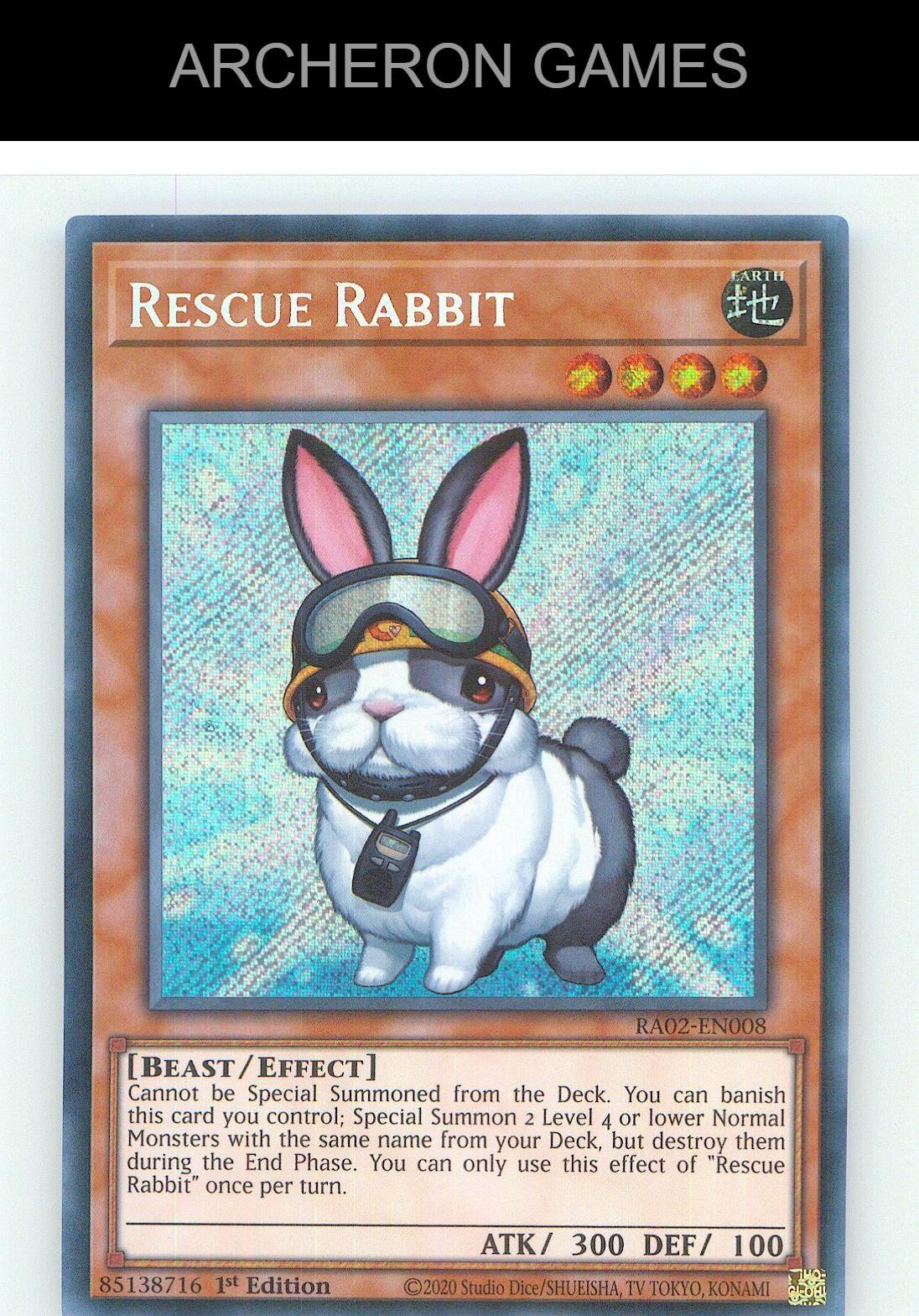 Rescue Rabbit (Secret Rare) SEC YUGIOH Card 1st Edition