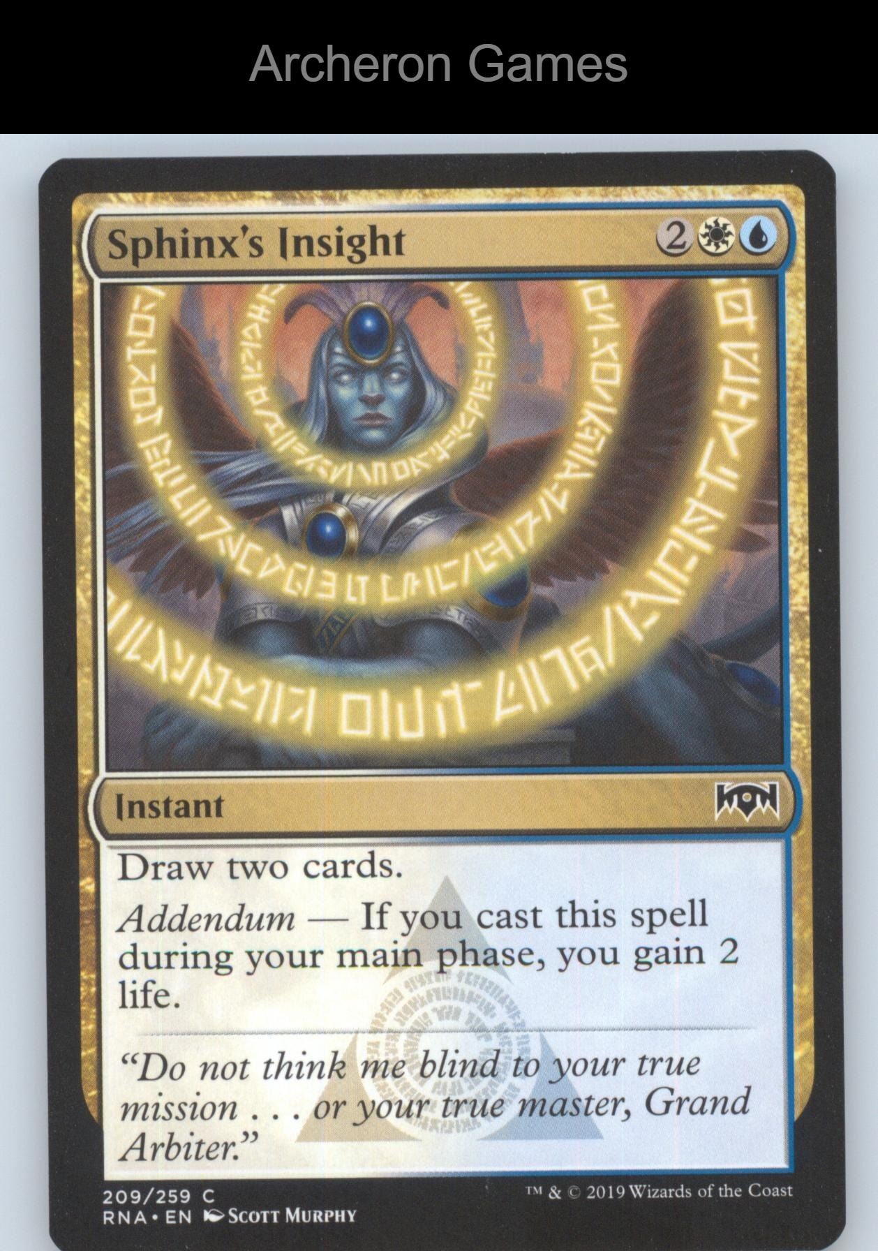 Sphinx's Insight 209 C MTG Card Ravnica Allegiance