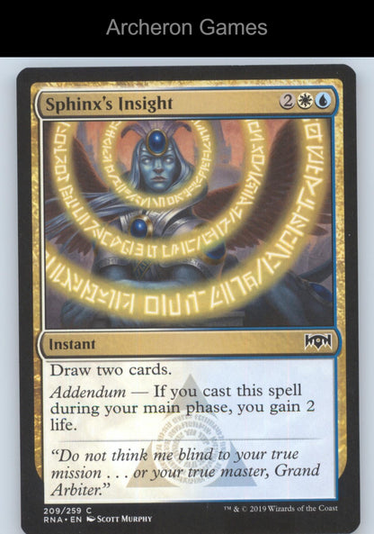 Sphinx's Insight 209 C MTG Card Ravnica Allegiance